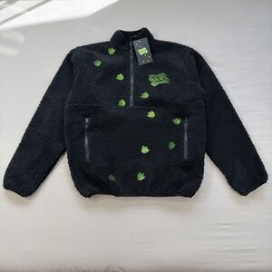 NWT Gamersupps Kaiju-Chan Tufted Sherpa SMALL Unisex Black Sweater Pullover